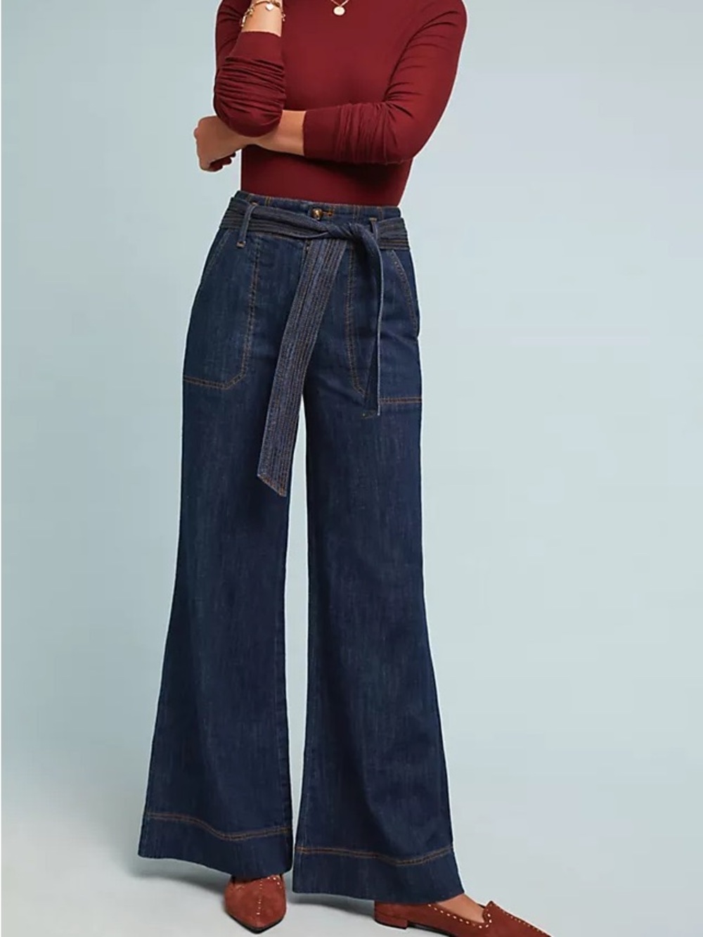 Anthropologie Pilcro Ultra High Rise Wide Leg Jeans